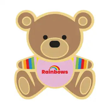 Rainbows Teddy Pin Badge
