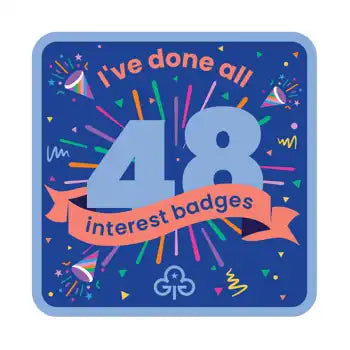 I've done all 48 interest badges - Guides woven badge