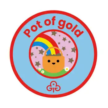 Pot of gold woven badge
