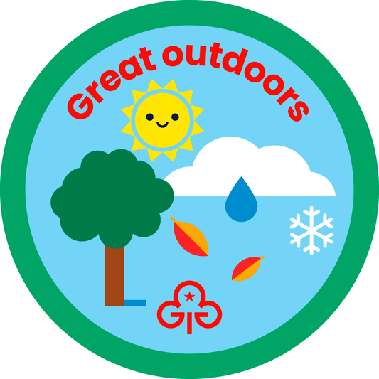 Rainbows Great outdoors woven badge
