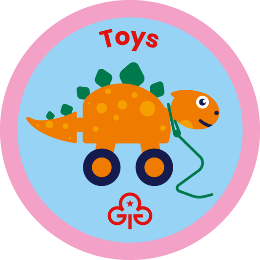 Rainbows Toys woven badge