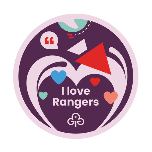 I Love Rangers Woven Badge