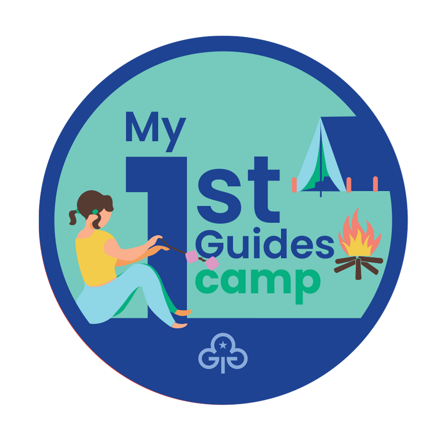 My 1st Guides Camp Woven Badge