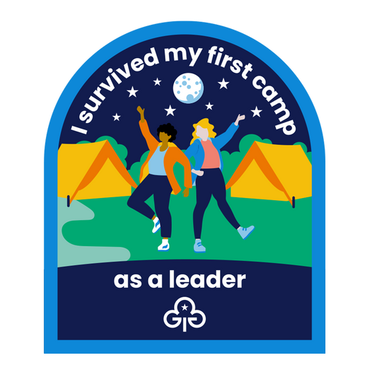 I survived my first camp as a Leader woven badge