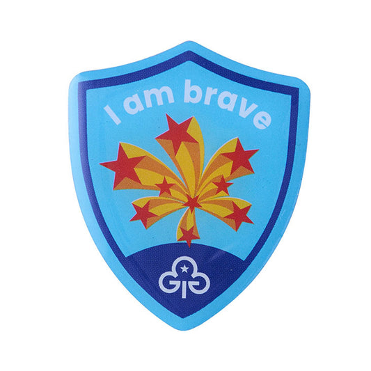 I am brave pin badge