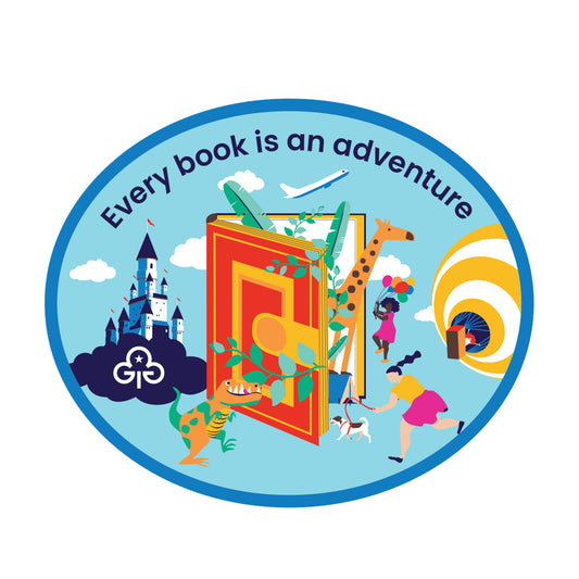 Every book is an adventure woven badge