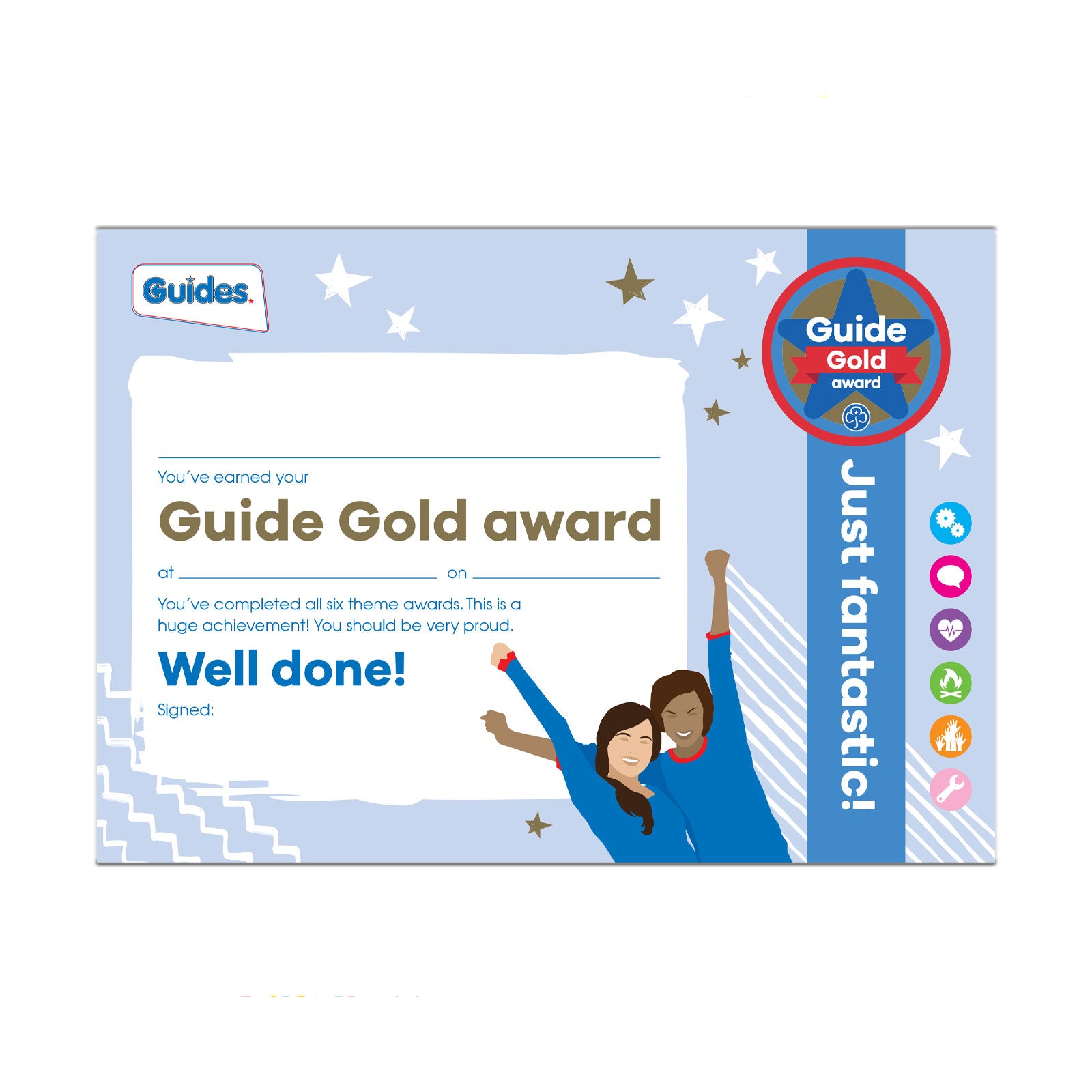 Go Guide Awards Gold Award Certificate Guides – Girlguiding North West England Shop