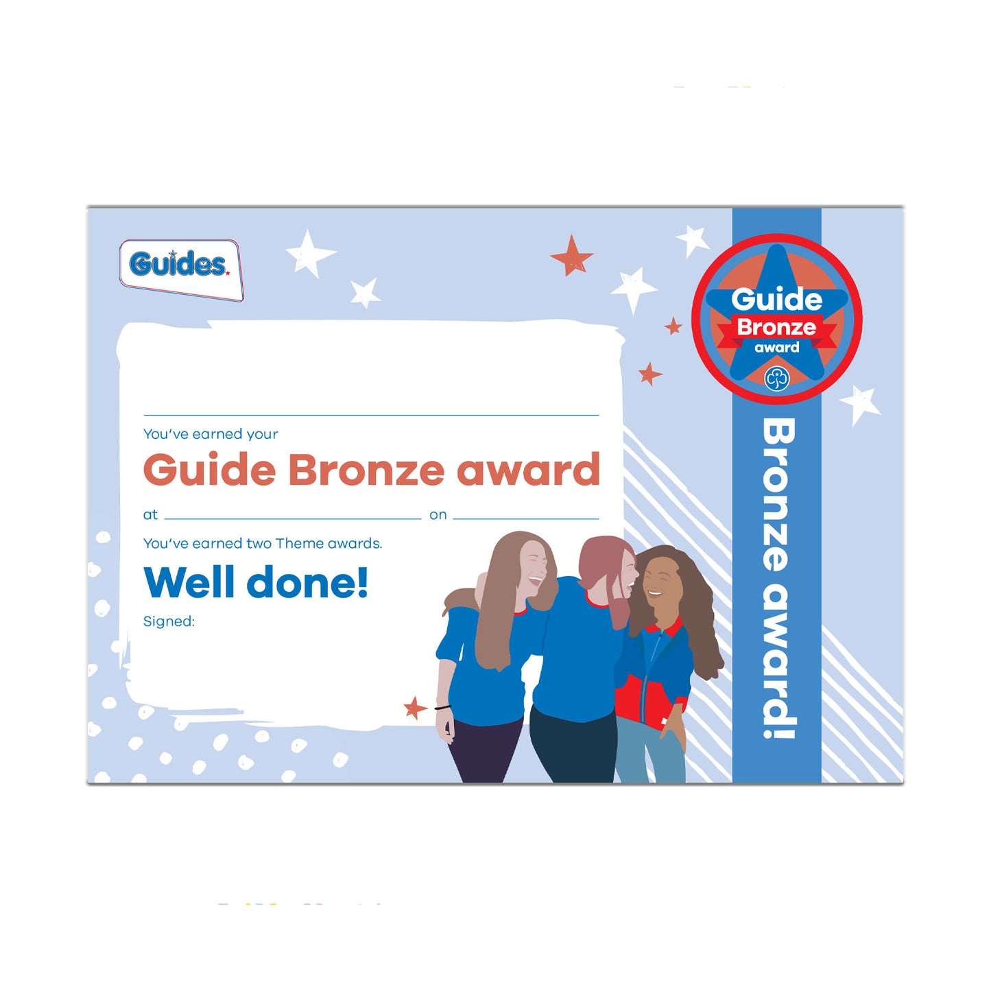Bronze Award Certificate All Sections