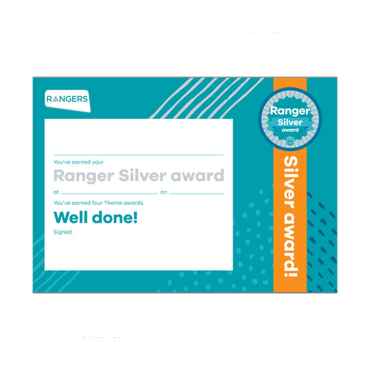 Silver Award Certificate Rangers