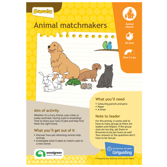 Brownies - Unit Meeting Activity Pack 11 - Animal Matchmakers