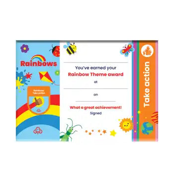 Theme Award - Rainbows Take Action Certificate
