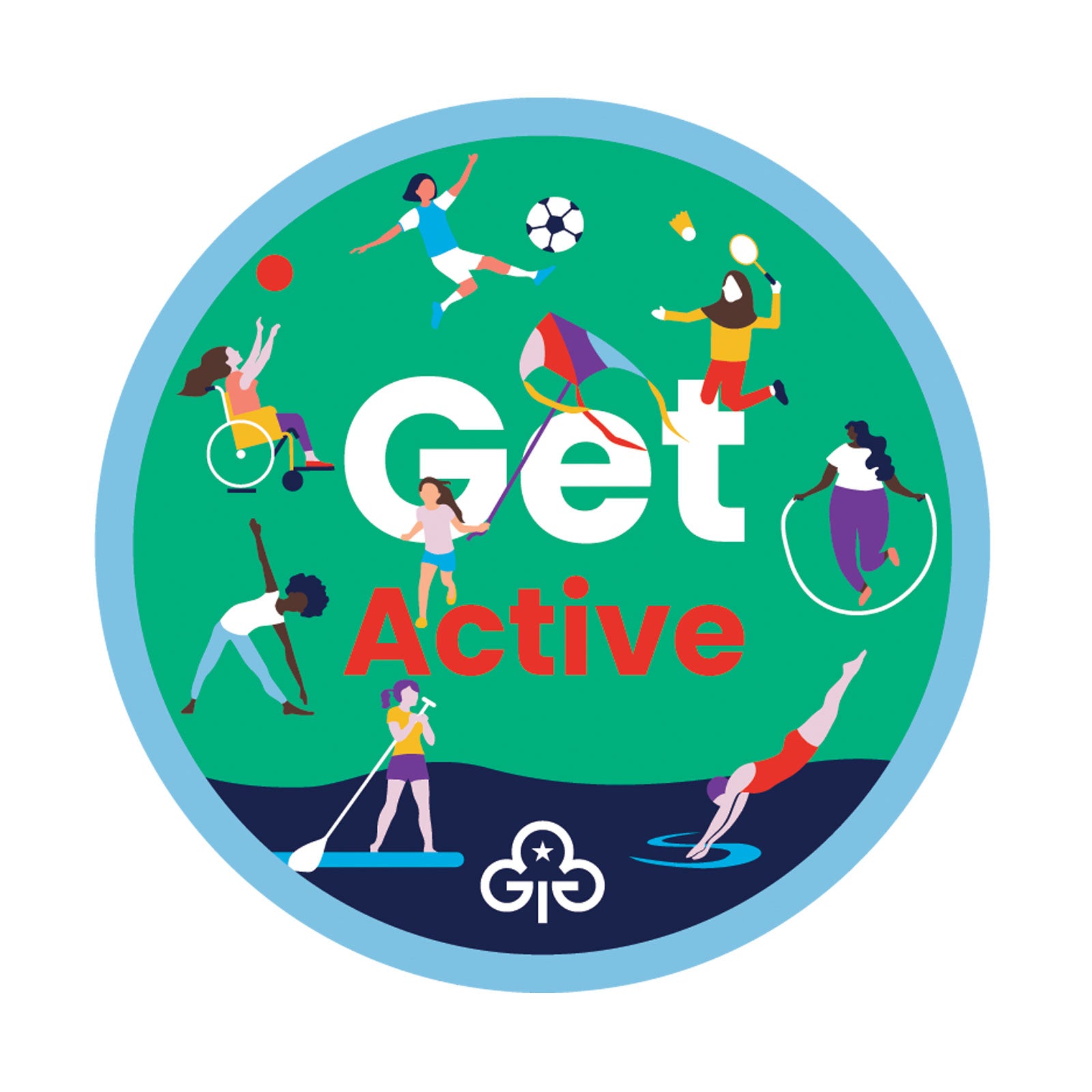 Get active woven badge – Girlguiding North West England Shop