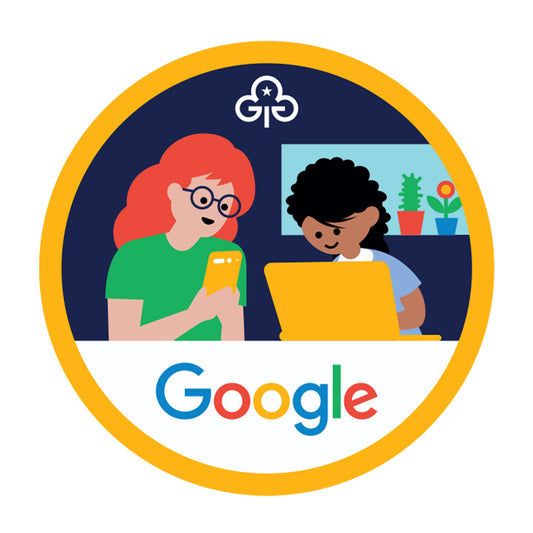 Google's digital discovery woven badge (yellow)