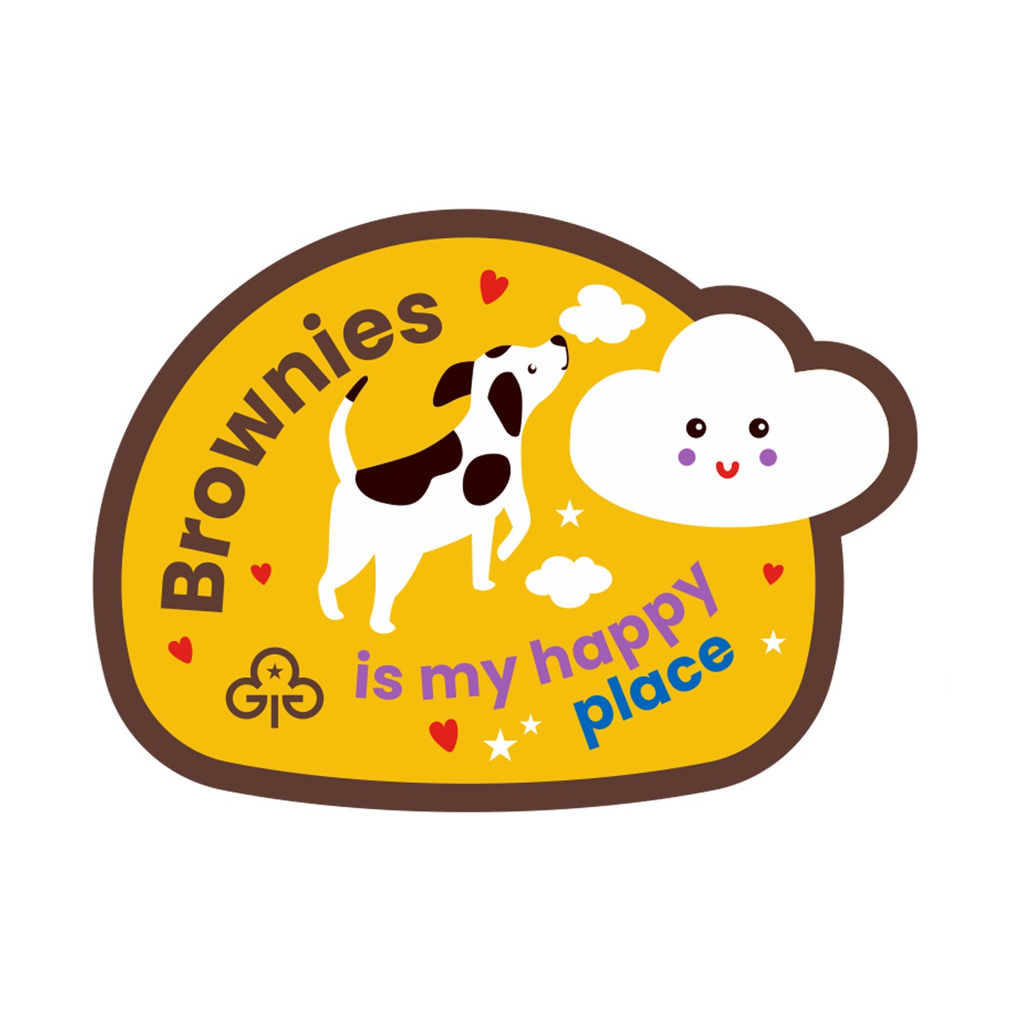 Brownies is my happy place Woven Badge