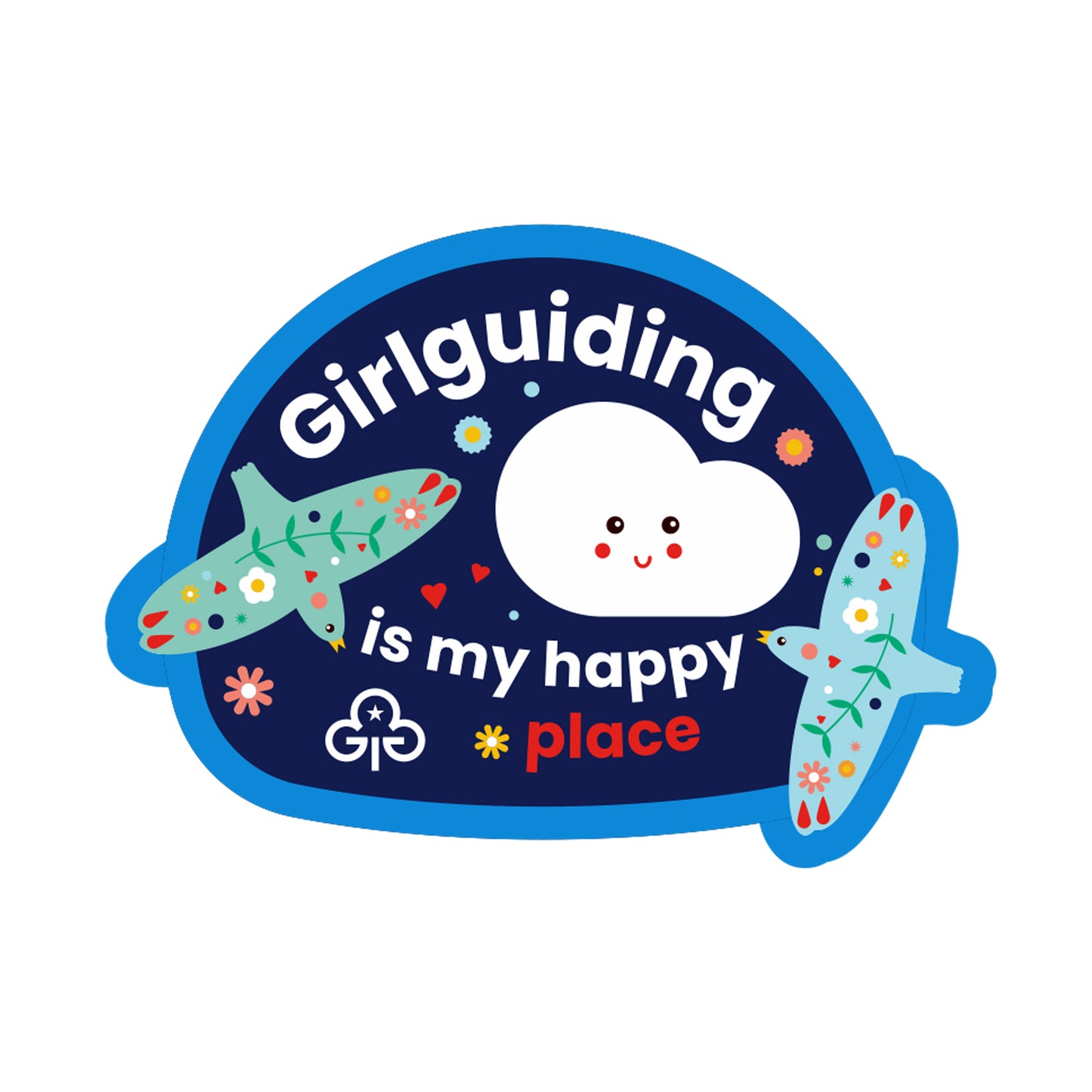 Girlguiding is my happy place woven badge