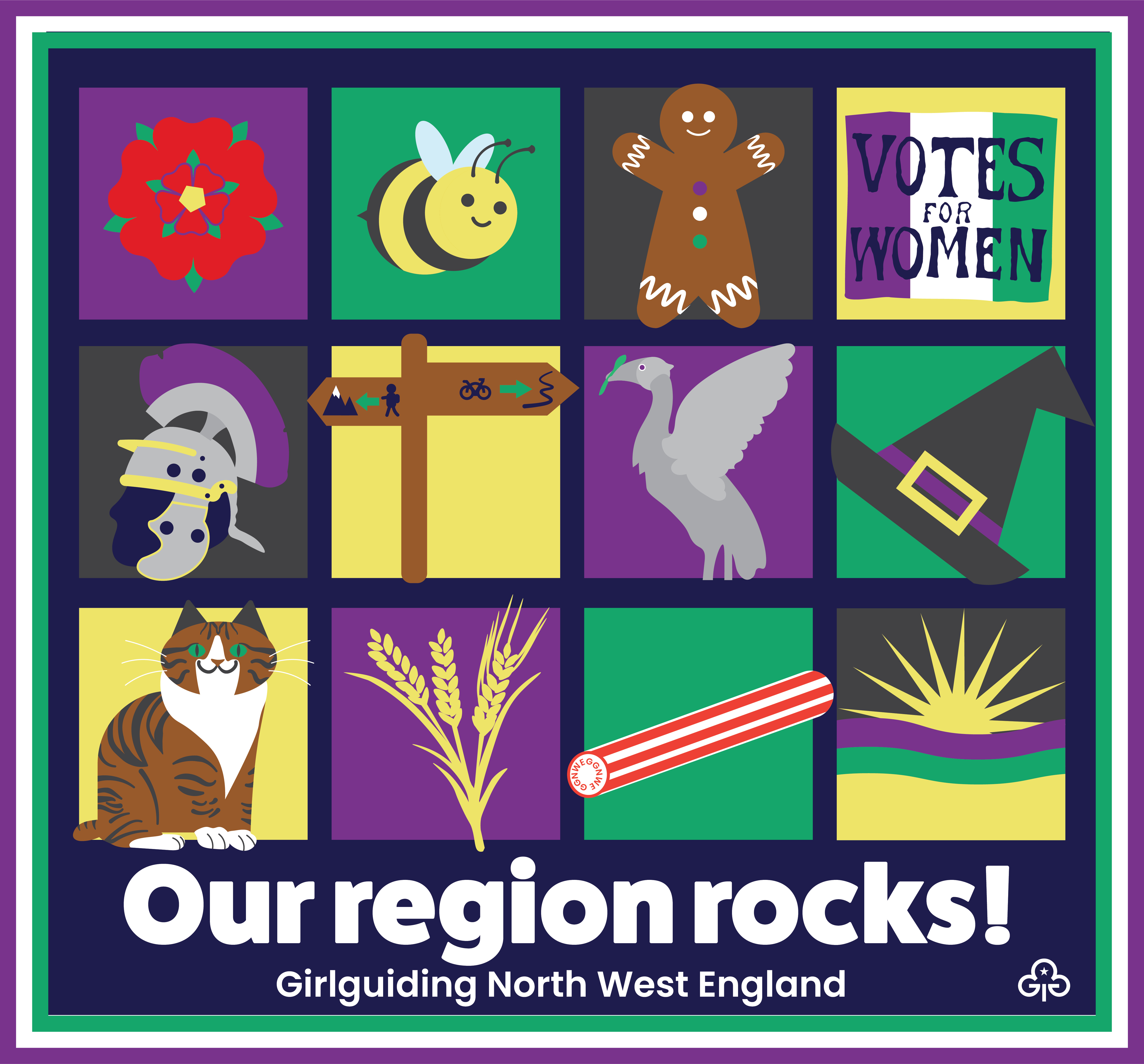 West Region Rocks Our Region Rocks Woven Badge – Girlguiding North West England Shop