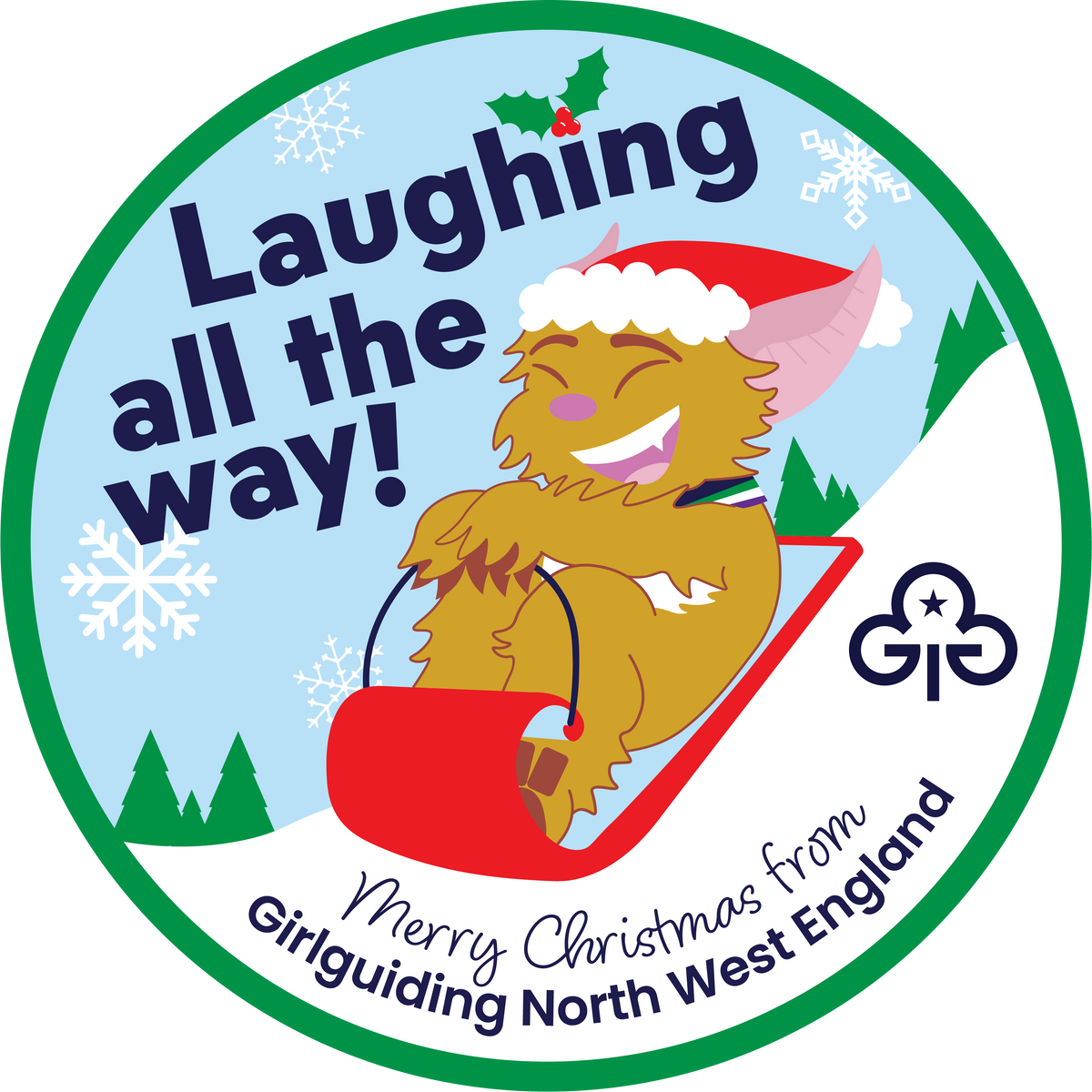 Laughing All the Way Christmas 2026 Badge