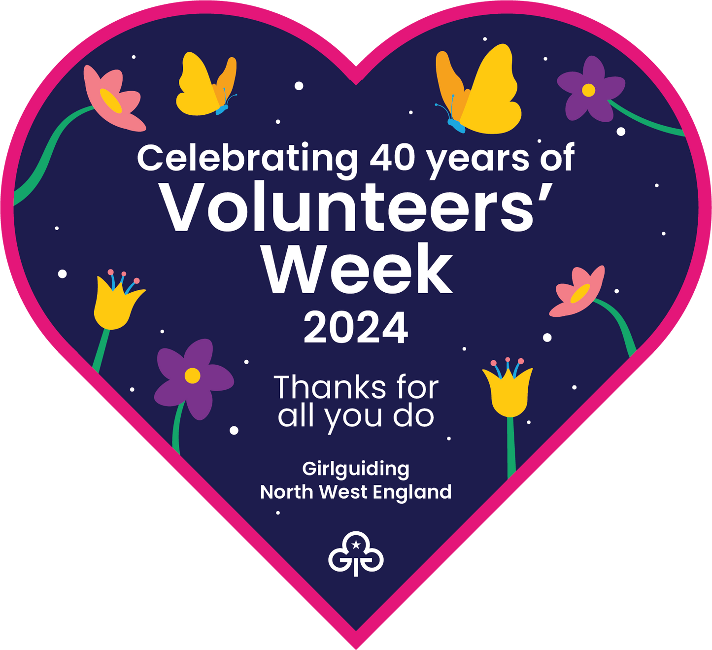 Volunteers' Week 40th anniversary thank you badge PRE ORDER