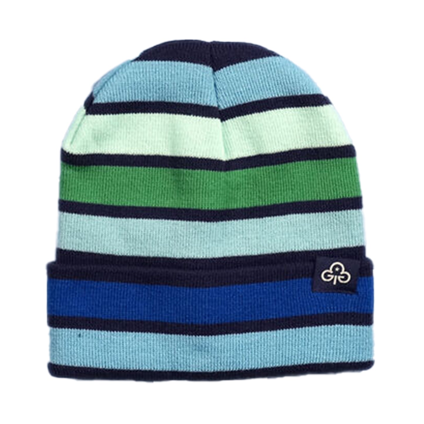 Girlguiding striped beanie hat