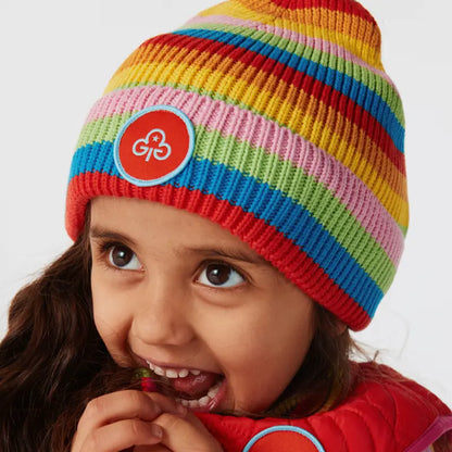 Rainbows uniform striped beanie