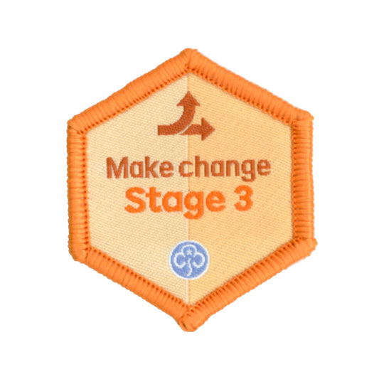 Skills Builder - Take Action - Make Change Stage 3 Woven Badge