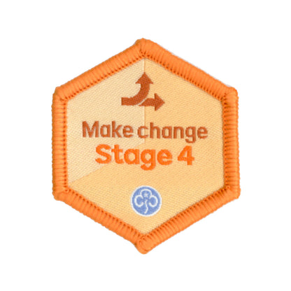 Skills Builder - Take Action - Make Change Stage 4 Woven Badge