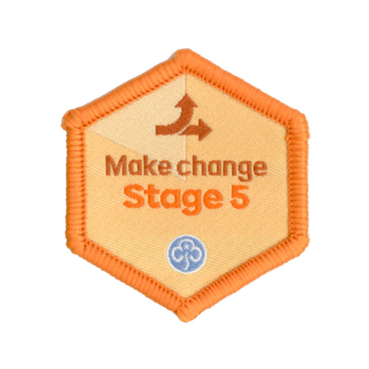 Skills Builder - Take Action - Make Change Stage 5 Woven Badge