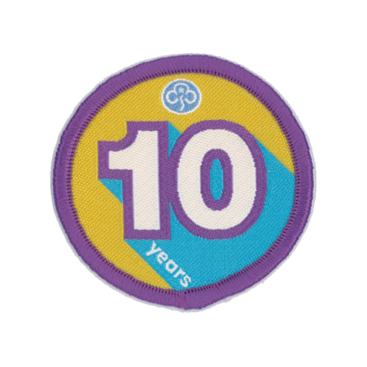 Anniversary Year 10 Woven Badge