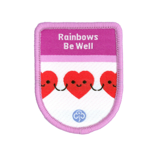 Rainbows Be Well Theme Award Woven Badge