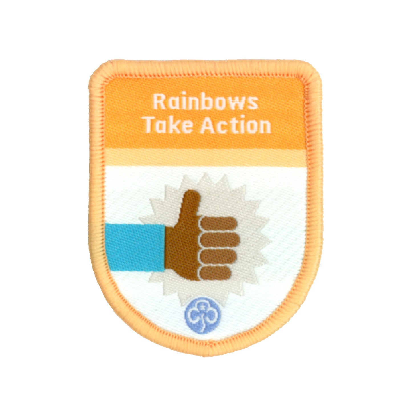 Rainbows Take Action Theme Award Woven Badge