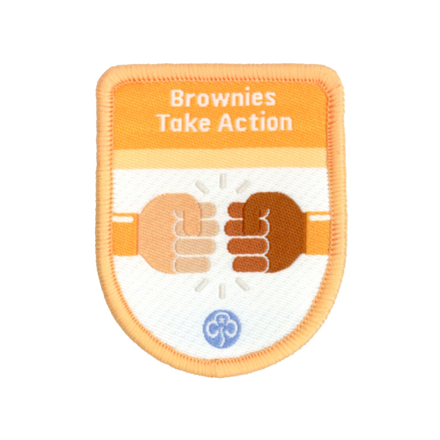 Brownies Take Action Theme Award Woven Badge