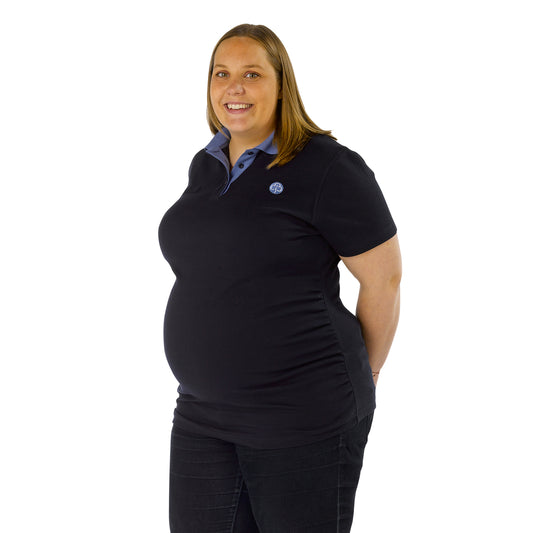 Maternity Leader Navy Polo Shirt
