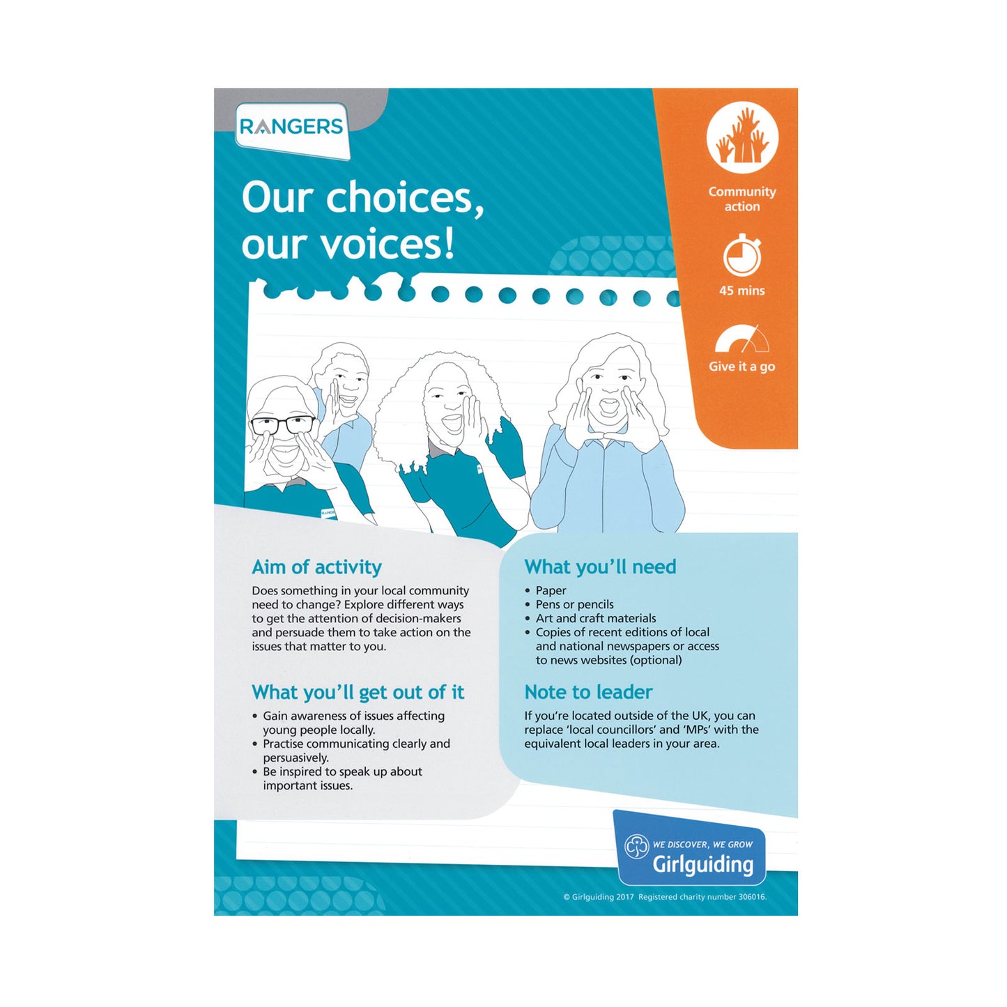 Rangers - Unit Meeting Activity Pack 4 - Our choices, our voices