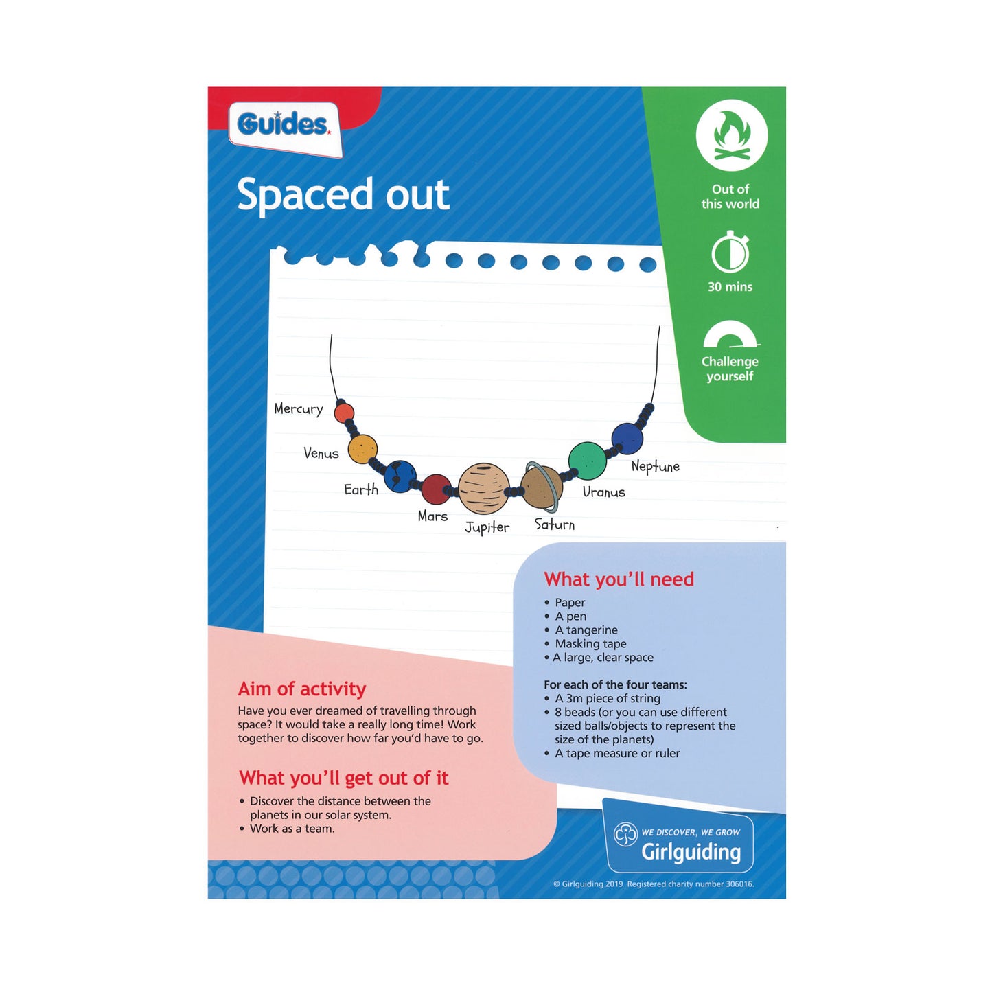 Guides - Unit Meeting Activity Pack 6 - Spaced Out