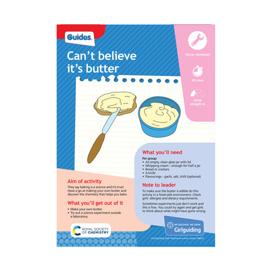 Guides Unit Meeting Activity Pack 9 - Can't Believe It's Butter/Make Your Mark
