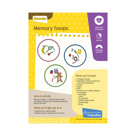 Brownies - Unit Meeting Activity Pack 10 - Memory Hoops