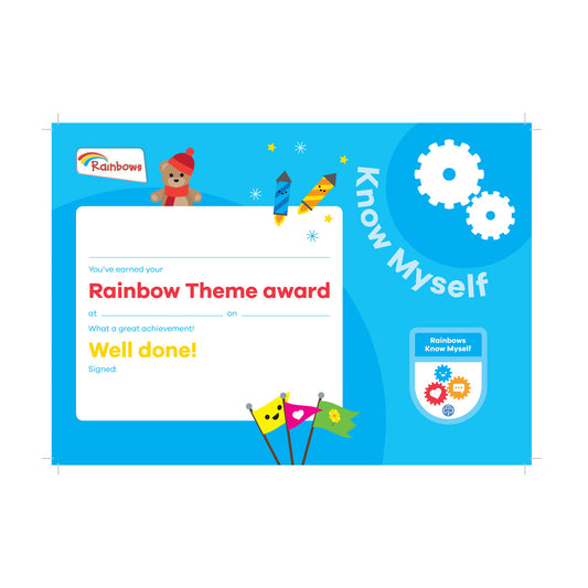 Theme Award - Rainbows Know Myself Certificate