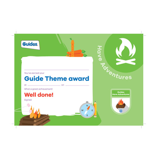 Theme Award - Guides Have Adventures Certificate