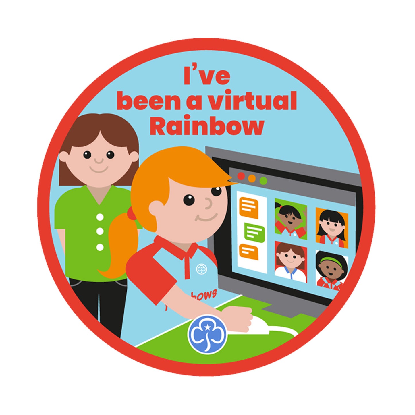 I've Been a Virtual Rainbow Woven Badge