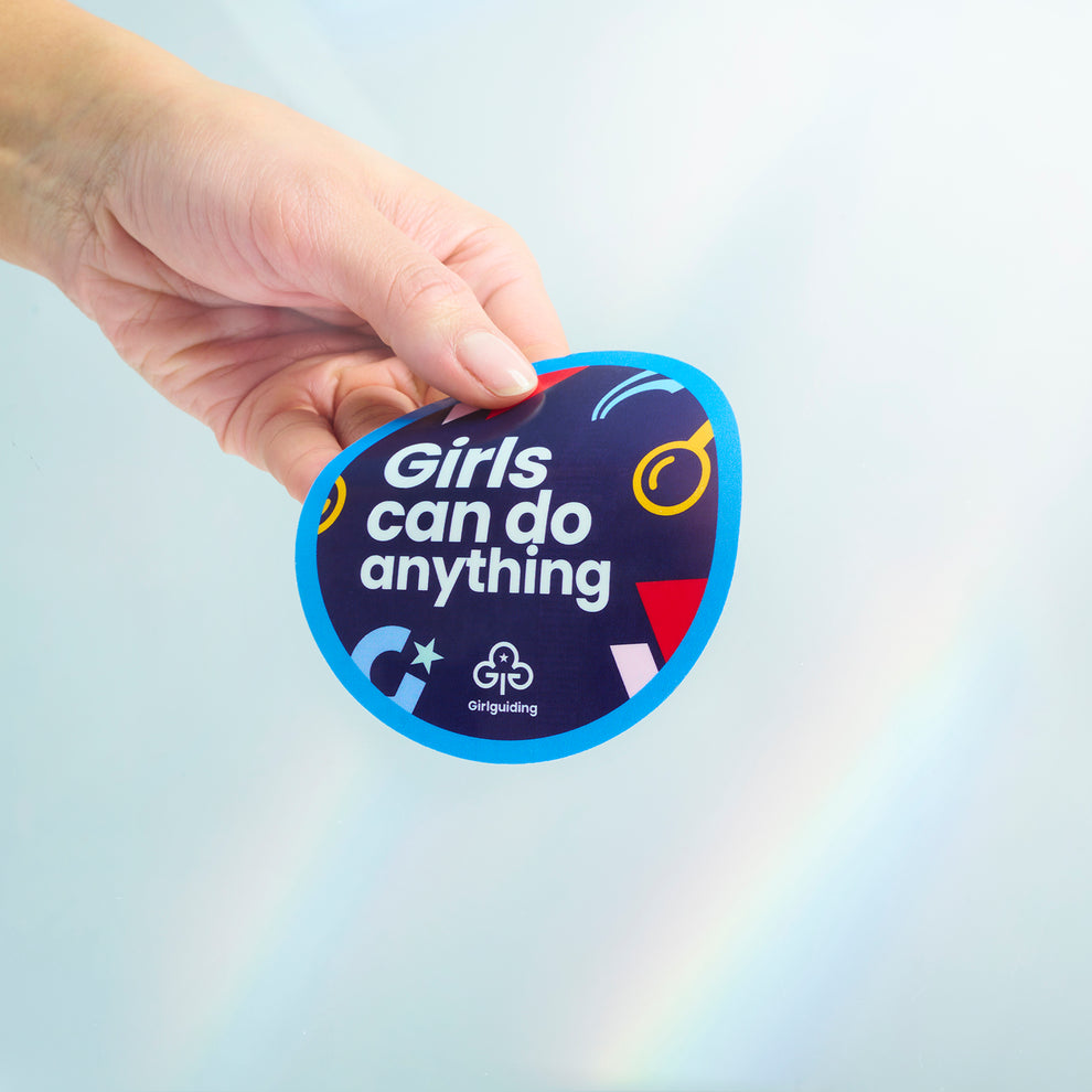 Girls Can Do Anything Window Sticker – Girlguiding North West England Shop