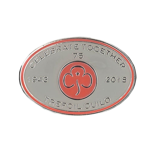 Trefoil Guild 75th metal badge