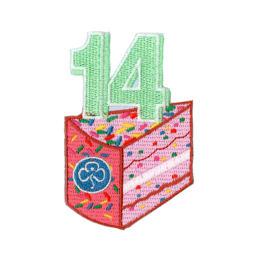 Happy 14th Birthday Embroidered Badge