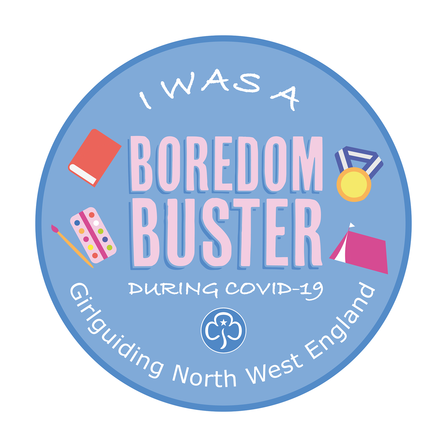 I Was A Boredom Buster During Covid-19 Woven Badge