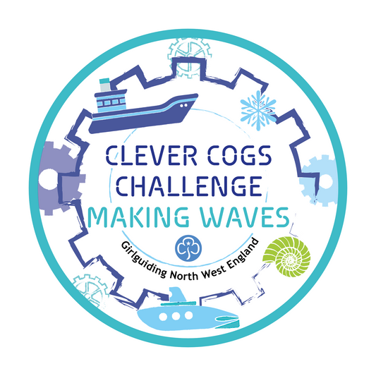 Clever Cogs Challenge Making Waves Woven Badge