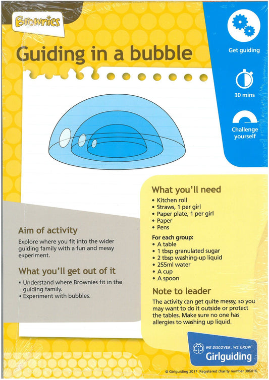 Brownies - Unit Meeting Activity Pack 3 - Guiding in a Bubble/Mime Time