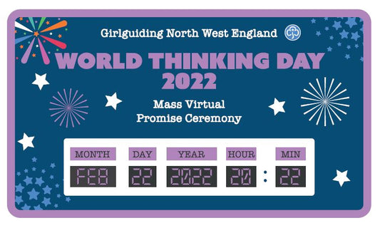 World Thinking Day 2022 - Mass Virtual Promise Ceremony Woven Badge