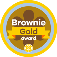 Gold Award Woven Badge Brownies